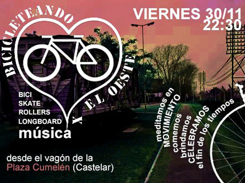 30/11 Bicicleteada en Castelar . Te esperamos.