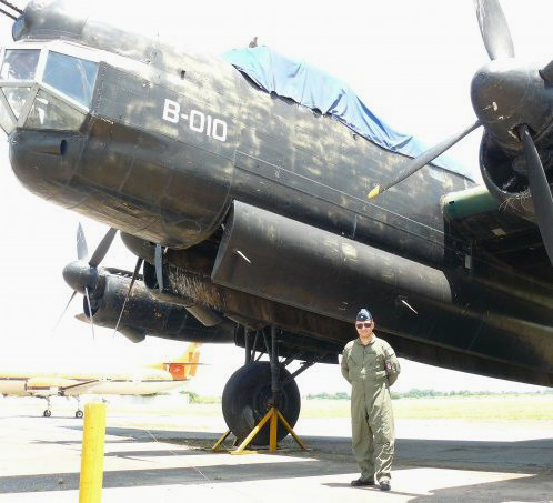 Marcelo Bentancor en la Base Aérea de Morón