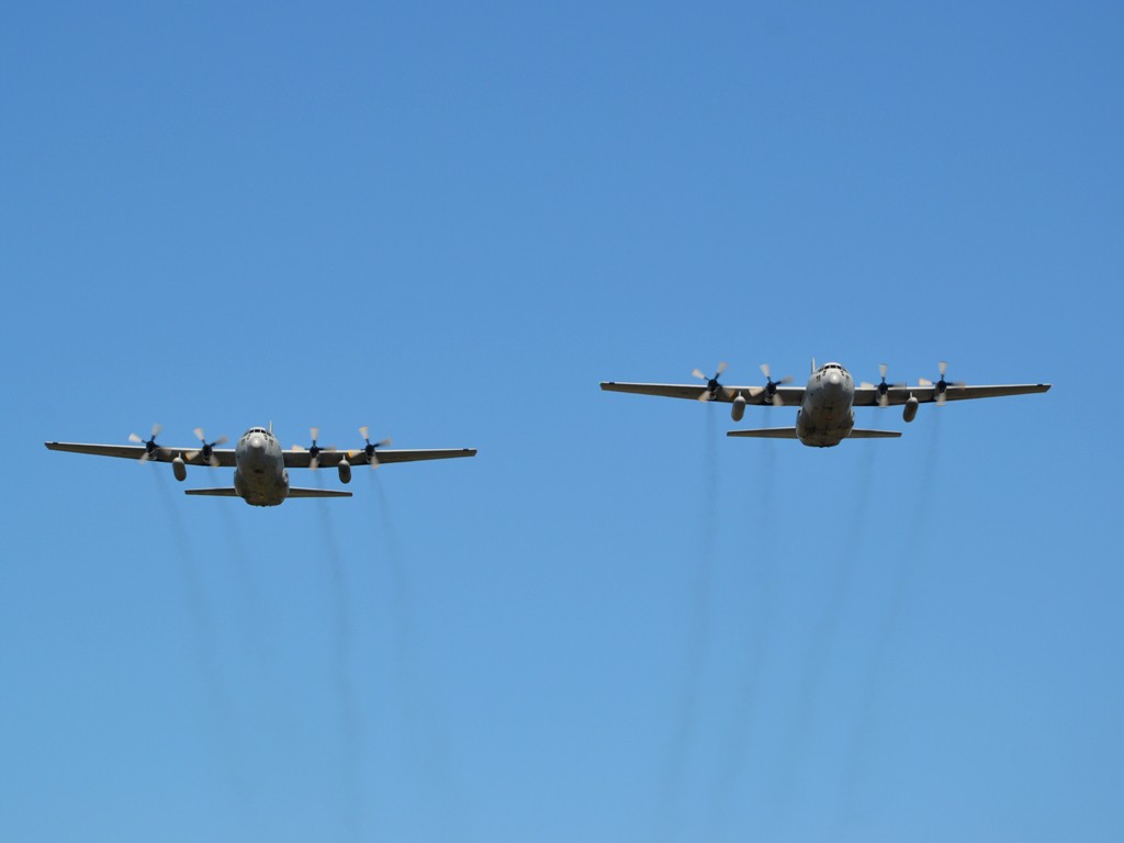 Dos C-130 Hércules