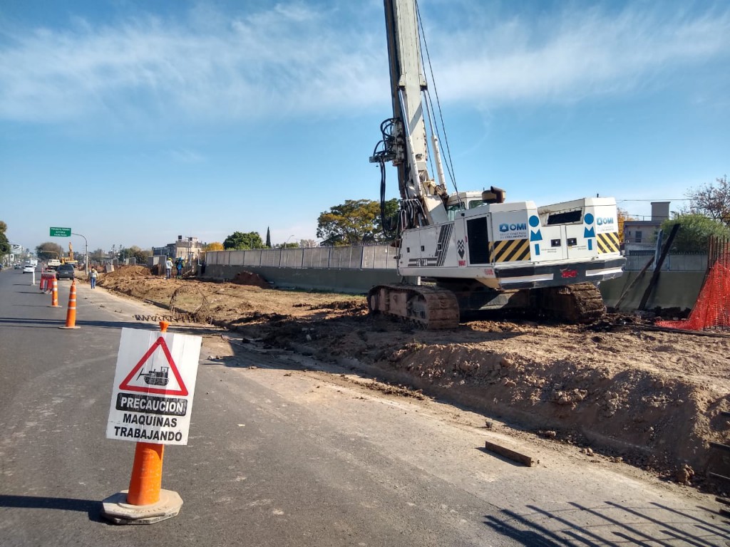 Obras de cimientos en Ituzaingó 