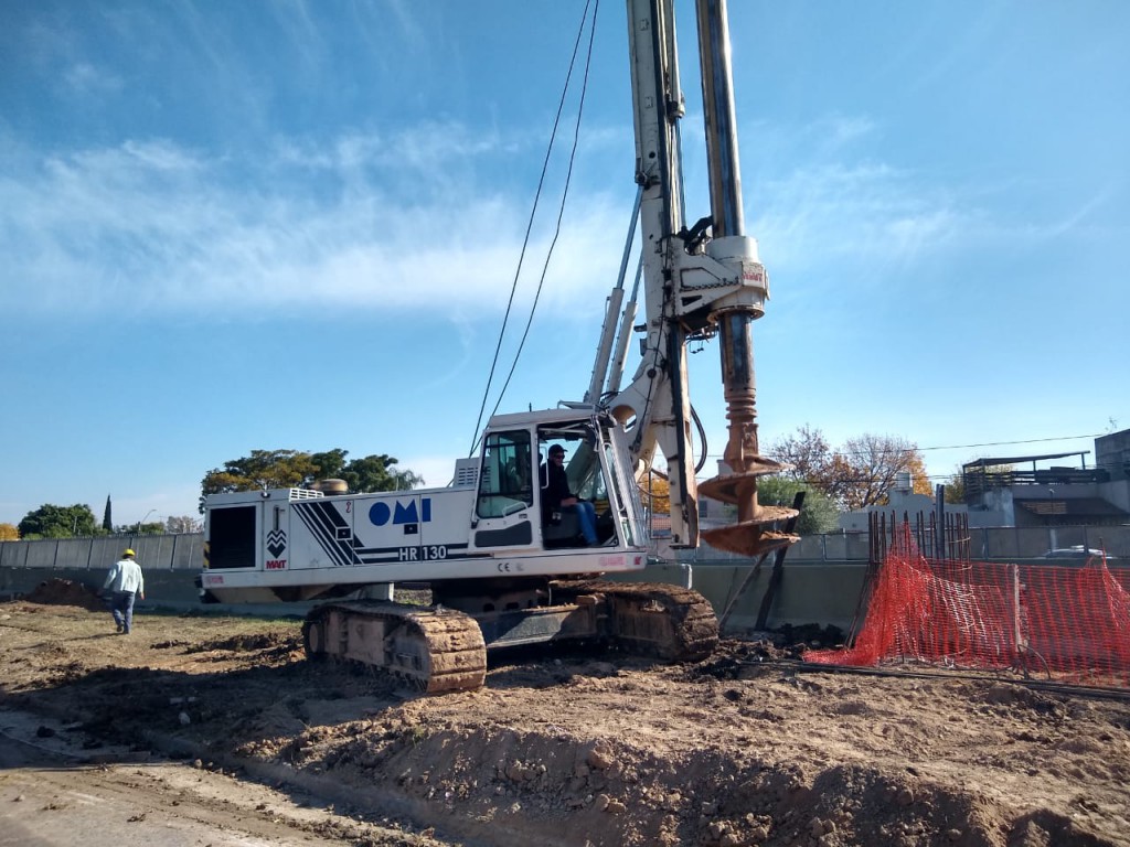 Obras de cimientos en Ituzaingó 