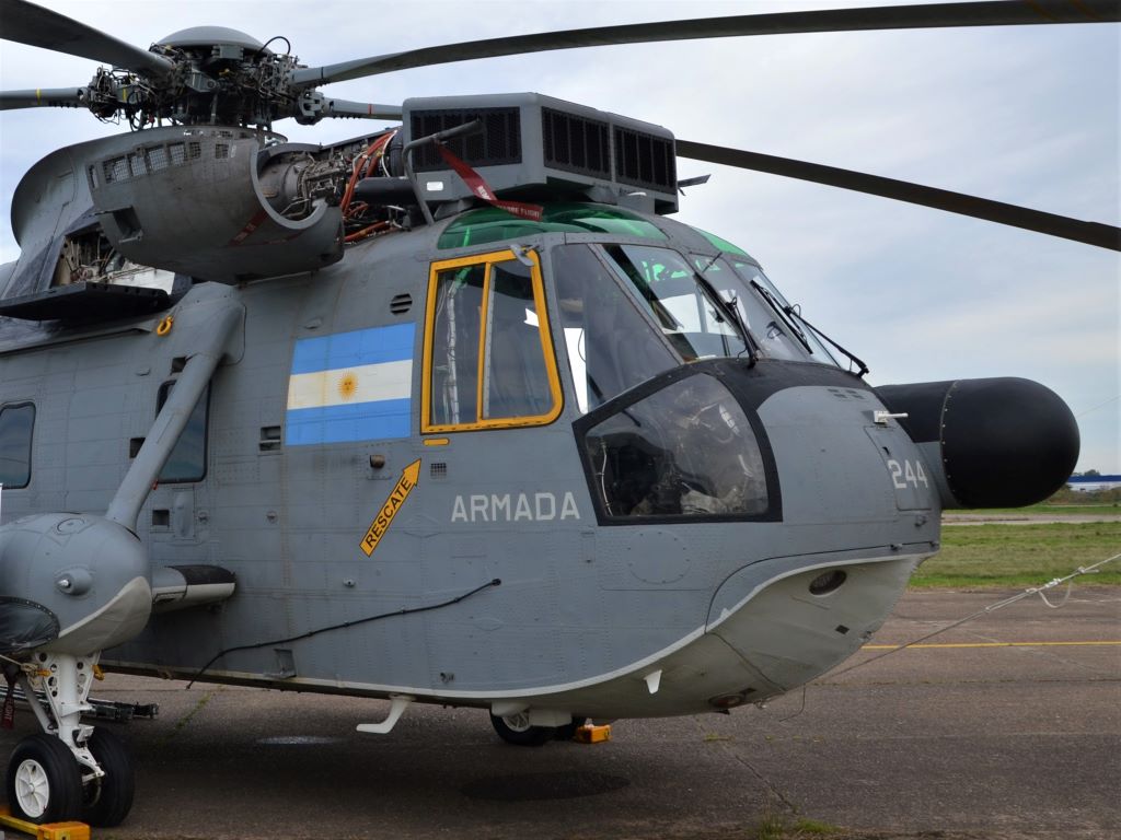Sikorsky S-61T de la Segunda Escuadrilla Aeronaval de Helicópteros con asiento en Base Aeronaval Comandante Espora.
