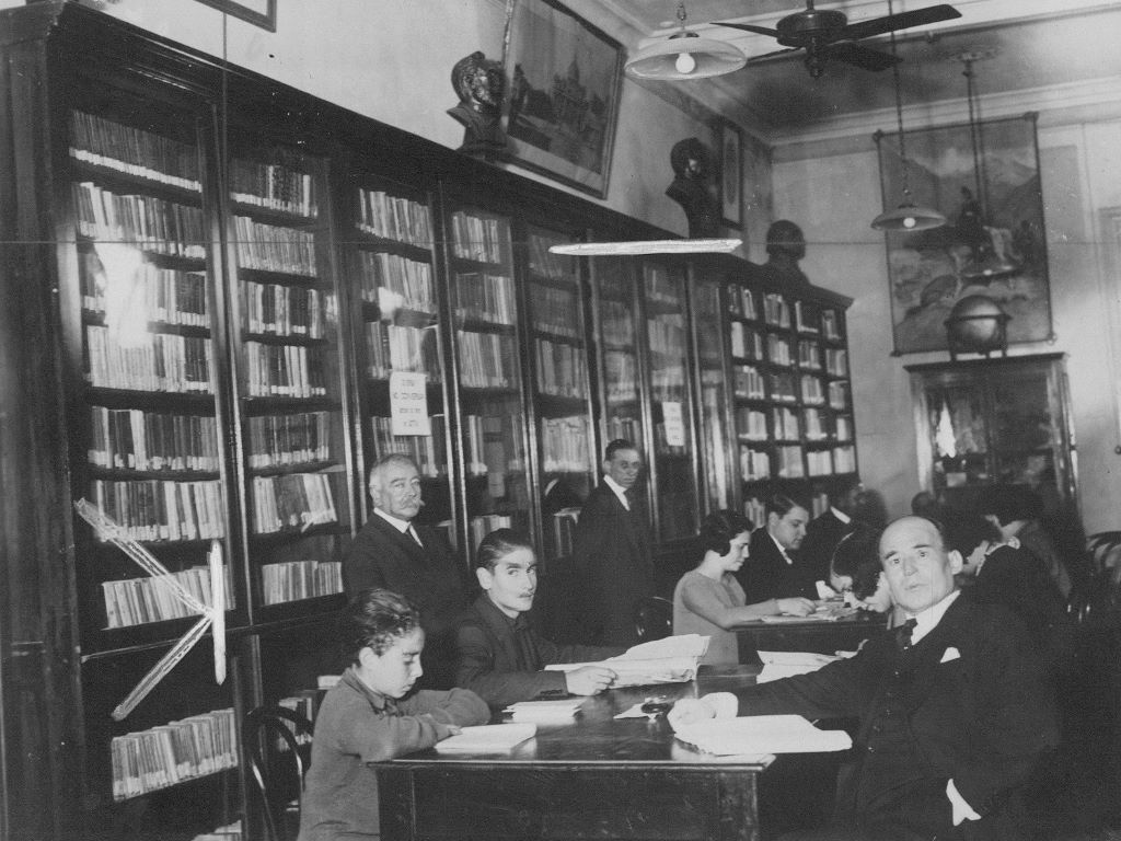 Interior de la Biblioteca, Agosto de 1926.