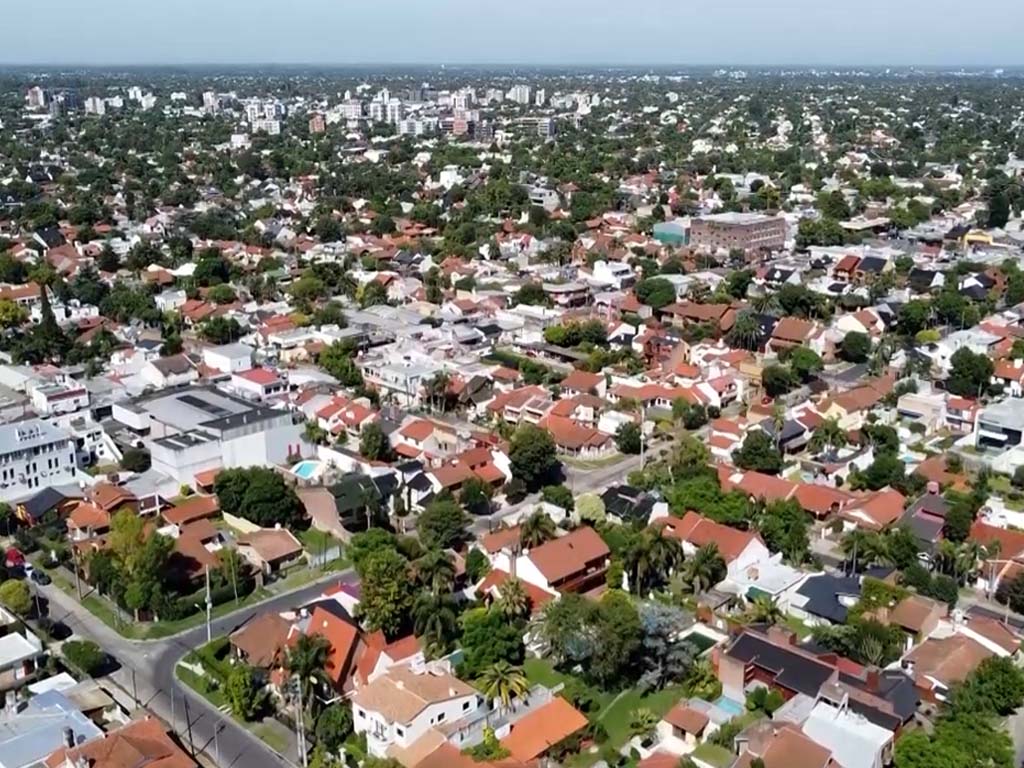 Castelar Norte desde las alturas.