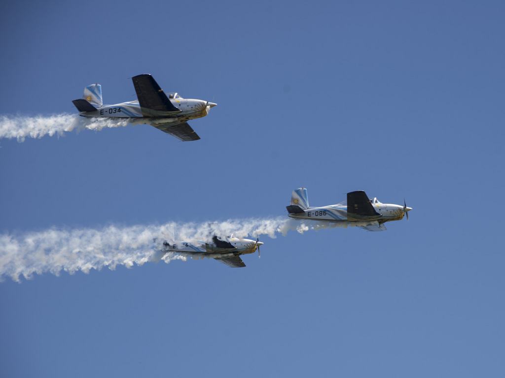 Los B-45 Mentor de la Escuadrilla Histórica de la Fuerza Aérea Argentina. 