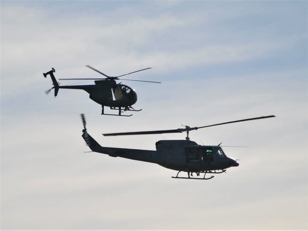Hughes 500 y Bell 212.