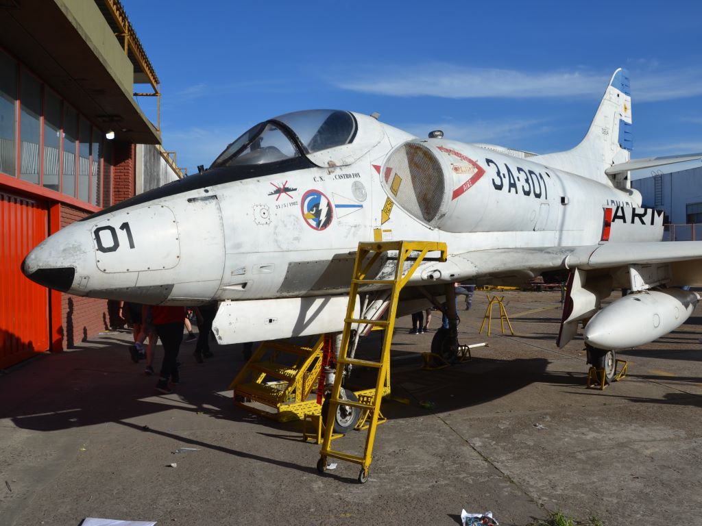 A-4Q Skyhawk de la Armada Argentina que combatió en la Guerra de Malvinas.