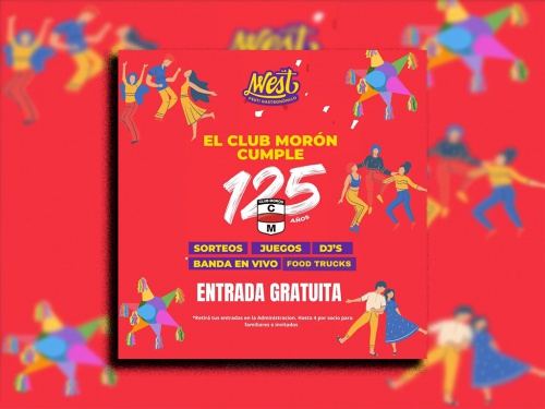 El Club Morón festeja su 125 años de historia con shows en vivo, festival gastronómico y juegos