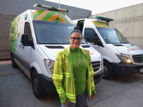 La primera mujer chofer del SAME es de Castelar