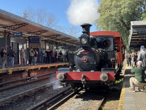 Una locomotora a vapor de 120 a&ntilde;os se pase&oacute; por Haedo