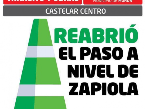 Castelar: Reabrió la barrera de Zapiola