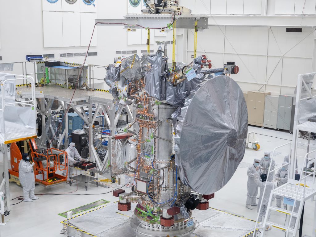 La Europa Clipper en el laboratorio. Fuente: NASA.