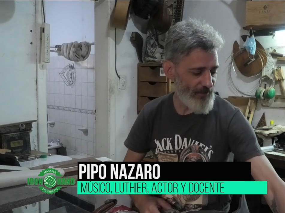 David Gabriel de Ironhand masajes entrevista a Pipo Nazaro, músico y luthier de Castelar. 