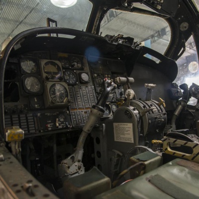 Cabina de un OV-1D Mohawk que perteneció al Ejército Argentino, preservado en el Museo Hangar Zero.

