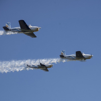 Los B-45 Mentor de la Escuadrilla Histórica de la Fuerza Aérea Argentina. 