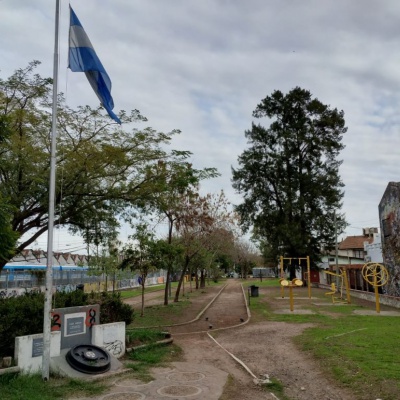 Conocé la historia de Los Pinos de Dante en la plaza Cumelén