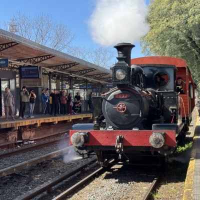Una locomotora a vapor de 120 a&ntilde;os se pase&oacute; por Haedo