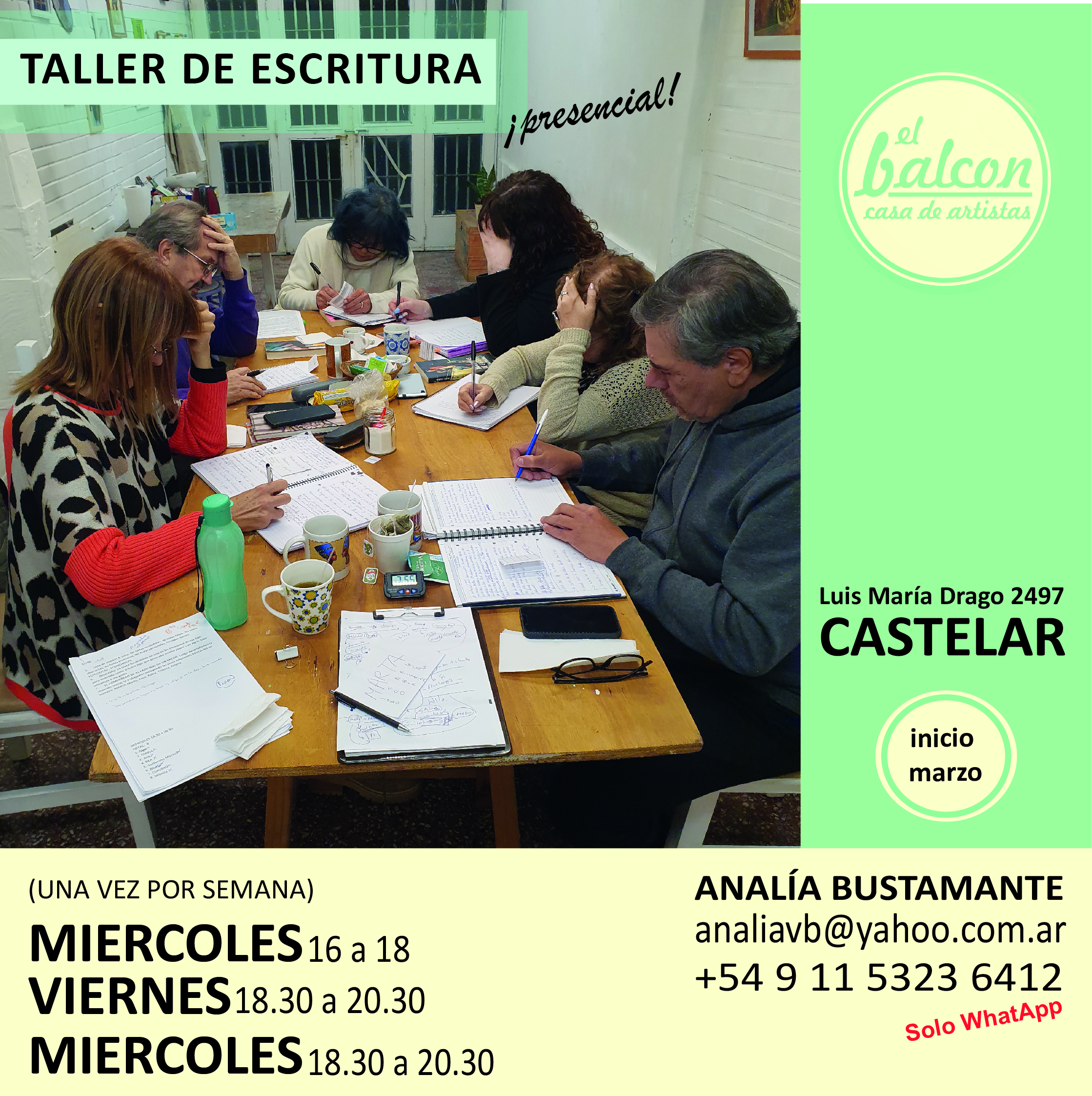 Taller Literario Adultos PRESENCIAL